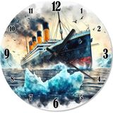 Ekart Titanic Yolcu Gemisi Sessiz Duvar Saati