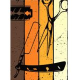 Ekart Ustura Makas Berber Modern Mdf Tablo 35 cm x 50 cm