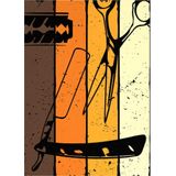 Ekart Ustura Makas Berber Modern Mdf Tablo 50 cm x 70 cm