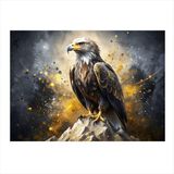Ekart Zirvedeki Kartal Art Mdf Tablo 35 cm x 50 cm