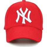 EKE TEKSTİL 2'li Beyzbol Ny New York Şapka - Standart - Kırmızı - Siyah