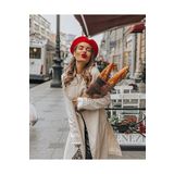 Eke Tekstil Kırmızı Fransız Ressam Avusturalya Yünü Keçe Bere
