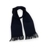 Eke Tekstil Siyah Unisex Örme Atkı Siyah