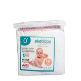 Ekebaby %100 Pamuk 10'Lu Lüx Bebek Penye Ağız Mendili Seti - 28X28 Cm Yumuşak Dokulu Bebek Bakım Mendili