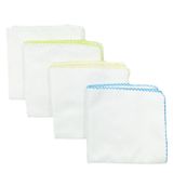 Ekebaby 10'lu Lüx Bebek Penye Mendili 28x28 cm Sarı-Mavi, IB58738