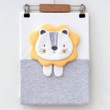 Ekebaby Lion Lüx Penye Bebek Battaniyesi 85X90 cm Gri - Renkli - --