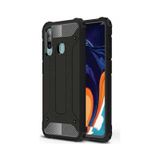 Ekılıf - Samsung Galaxy A20s Uyumlu Kılıf Çift Katman Zırh Tank Crash Military Kapak - Siyah