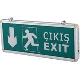 Ekim Aydınlatma Cata Exıt Acil Çıkış Aşağı Armatür CT-9167 - Yeşil - Beyaz