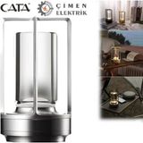 Ekim Aydınlatma CT-8439 Krom 3 Renk (3000K - 4000K - Amber) Masa Lambası - Gri