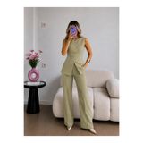 Ekim Store Haki 4 Düğmeli Yelek Pantolon Blazer Takım