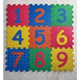 Ekim Toys 9 Parça Büyük Boy 13MM Rakamlı Sayılı Eva Oyun Karosu Yer Matı Puzzle Yapboz - Çok Renkli - 33 x 33 cm