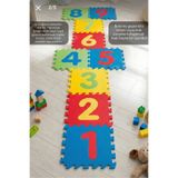 EKİM TOYS 9 Parça Büyük Boy 35*35 13 mm Rakamlı Sayılı Eva Oyun Karosu Yer Matı Puzzle Yapboz