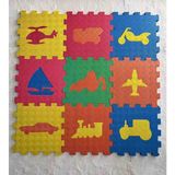 Ekim Toys 9 Parça Büyük Boy Araç Desenli Eva Oyun Yer Karosu