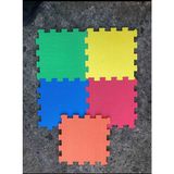 Ekim Toys 9 Parça Büyük Boy Düz Eva Oyun Karosu Yer Matı Puzzle Yapboz - Çok Renkli - 33 x 33 cm