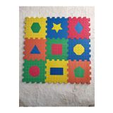 EKİM TOYS 9 Parça Büyük Boy GEOMETRİ DESEN Eva Oyun Karosu Yer Matı Puzzle Yapboz