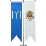 Ekin Bayrakçılık Kayı Boyu ve Osmanlı Tuğrası Kırlangıç Masa Bayrak Takımı