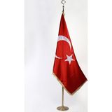 Ekin Bayrakçılık Makam Bayrağı Saten Simli 100x150cm.