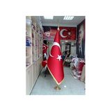 Ekin Bayrakçılık Makam Türk Bayrağı Telalı Saten Direksiz (Sarı Simli) 100x150cm.