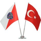 Ekin Bayrakçılık Polis ve Türk Bayrağı İkili Masa Bayrak Takımı