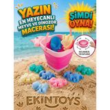 Ekin Toys Yer Kaplamayan Katlanabilir Silikon Kum Kova Kürek Seti Çocuk Deniz Kum Oyuncakları Plaj Seti - Pembe