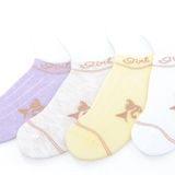 Ekinoks 4 lü Sandra Girl Desenli Kız Çocuk Patik Çorap Karışık Renkli 7-8 YAŞ