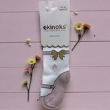 Ekinoks Fiyonk Desenli Dikişsiz Koton Kız Çocuk Külotlu Çorap - RYZEÇ013 - Beyaz - 3 - 4 Yaş Beyaz
