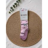 Ekinoks Fiyonk Desenli Dikişsiz Koton Kız Çocuk Külotlu Çorap - RYZEÇ013 - Pembe - 0 - 12 Ay Pembe