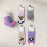 Ekinoks Socks Kız Çocuk Desenli Patik Çorap (4 Adet) - Renkli - 3 - 4 Yaş
