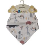 Ekinshop Ekebebe Penye Fular Bebek Baskılı Önlük - 0 - 6 Ay - Beyaz