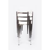 ekipmetal TABURE GRİ DEMİR AYAK KONİKLİ 4 ADET DERİ BEYAZ