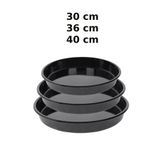 eklesepete 3 Adet 30-36-40 Cm Emaye Yuvarlak Fırın Tepsisi Seti