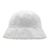 Eklips Beyaz Peluş Bucket Şapka