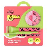 Eklips Bubblepop 2'li Makyaj Fırça Puf Seti (Kontür Fırçası + Kapatıcı Fırçası + Makyaj Pufu)