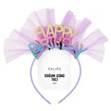 Eklips Doğum Günü Happy Birthday Tacı Lila