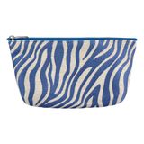 Eklips Mavi Zebra Makyaj Çantası