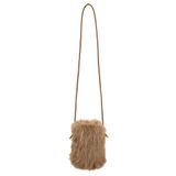 Eklips Peluş Telefon Çantası Camel
