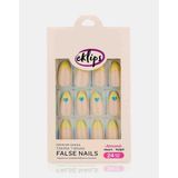 Eklips Premium Serisi Almond Heart Kalpli Yapışkanlı Takma Tırnak 24 Adet