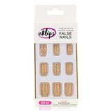 Eklips Takma Tırnak Gold Simli Oval 24'lü