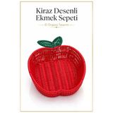 Ekmek Sepeti Kiraz Şeklinde Hasır Detaylı 26X20 Cm