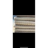 Ekmel Model Çizgili Kadife Süngerli Koltuk Çekyat Kanepe Örtüsü Bej Renkli Kaymaz Özellikli - 170 x 210 cm