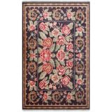 Eko Halı ANTIQUE ATK 02 BLACK Kolay kullanımlı Kaymaz Karabağ ve Antik Desenlere Sahip Yıkanabilir Makine Ha, 80 x 150