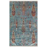 Eko Halı ANTIQUE ATK 09 AQUA Kolay kullanımlı Kaymaz Karabağ ve Antik Desenlere Sahip Yıkanabilir Makine Hal, 80 x 300