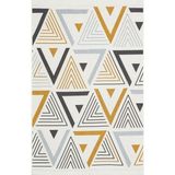 Eko Halı AR18 Arya Yellow Grey Çift Taraflı Sarı Beyaz 120x180 cm Kilim