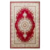 Eko Halı ISFAHAN ISF 05 RED Klasik Desenli Yüksek Kalite Sık Dokuma Makine Halısı, Kırmızı 4, 300 x 400