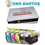 Eko Kartuş Brother MFC-J2330DW LC3719XL Uyumlu 4 Adet Renkli Muadil Kartuş