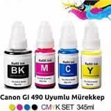 Eko Kartuş Canon G1411 Mürekkep Seti Muadil (Gı 490) - Renkli