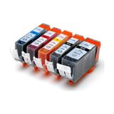 Eko Kartuş Canon Pixma MX-715 PGI-525-CLI-526 5 Renk Set Muadil Kartuş, - Renkli