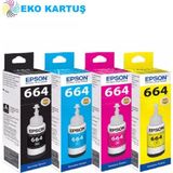 Eko Kartuş Epson Ecotank L365 (T664) Takım Mürekkep
