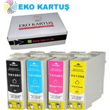 Eko Kartuş Epson T1281-T1282-T1283-T1284 Muadil Kartuş - Mavi
