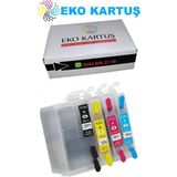 Eko Kartuş Epson Workforce WF-3640DTWF (T2711-T2712-T2713-T2714) Set Muadil Kartuş - Renkli